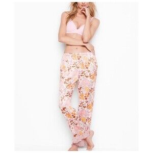 Victoria Secret Pajama Pants Sleepwear Satin Multicolor Ruffle